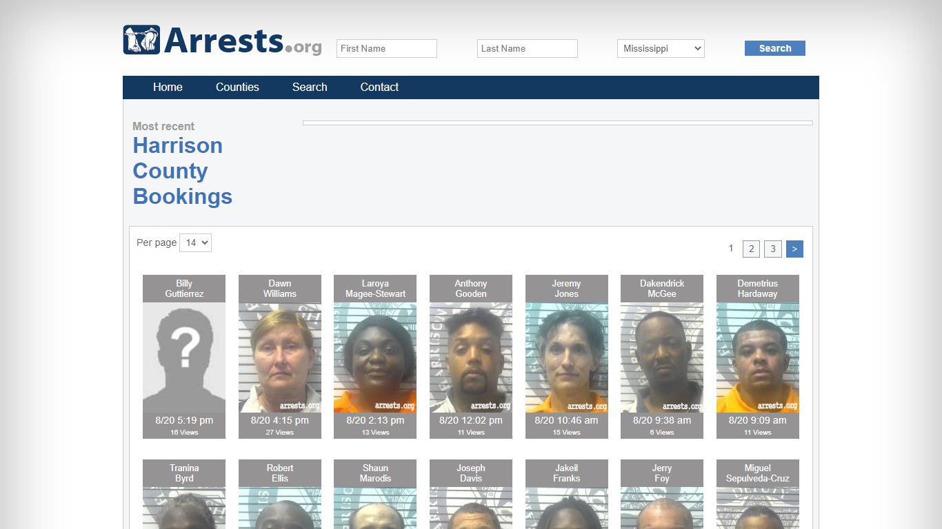 Harrison County Arrests and Inmate Search